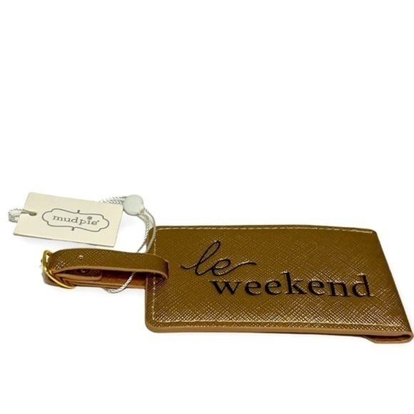 Mudpie le weekend metallic rose gold Luggage Tag One size New travel vacation - Picture 1 of 6
